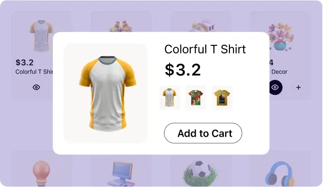 A quick view popup over a product grid