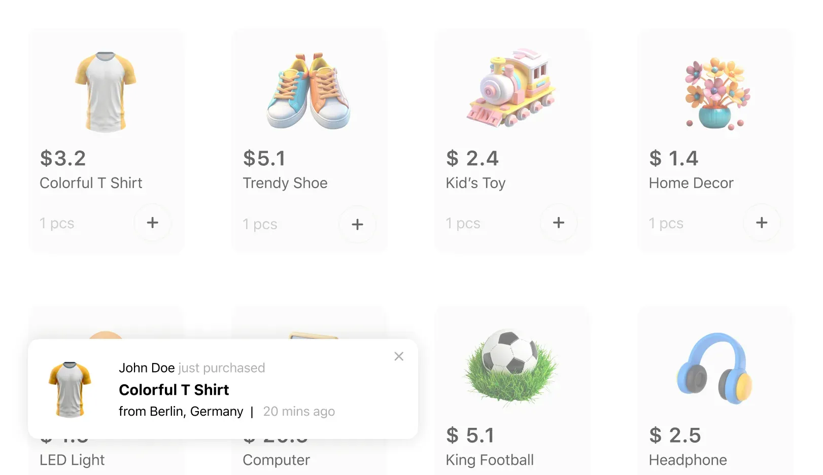 Sales Notification in a WooCommerce store