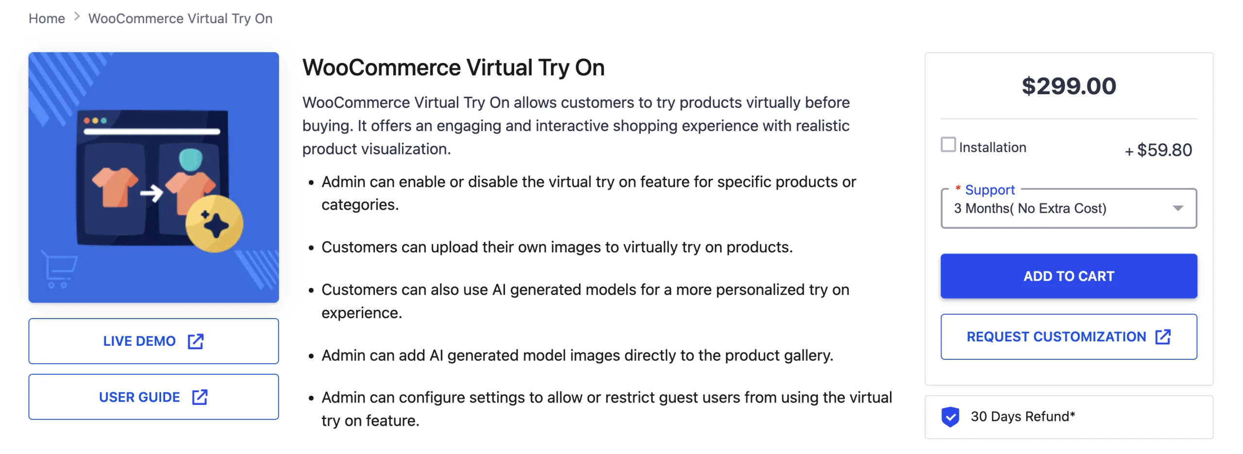 Webkul WooCommerce Virtual Try On
