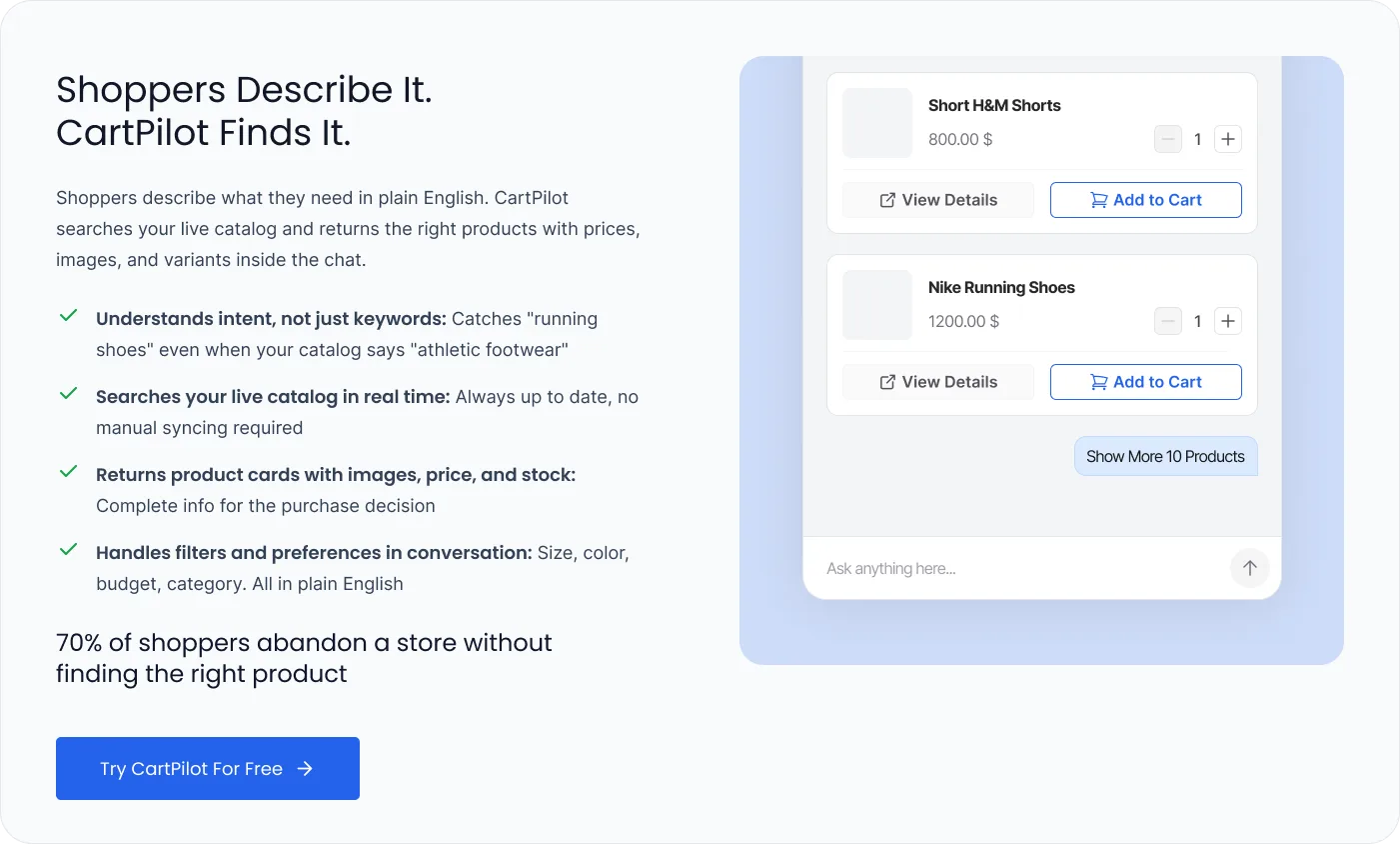 CartPilot AI Sales Agent: Semantic Product Search