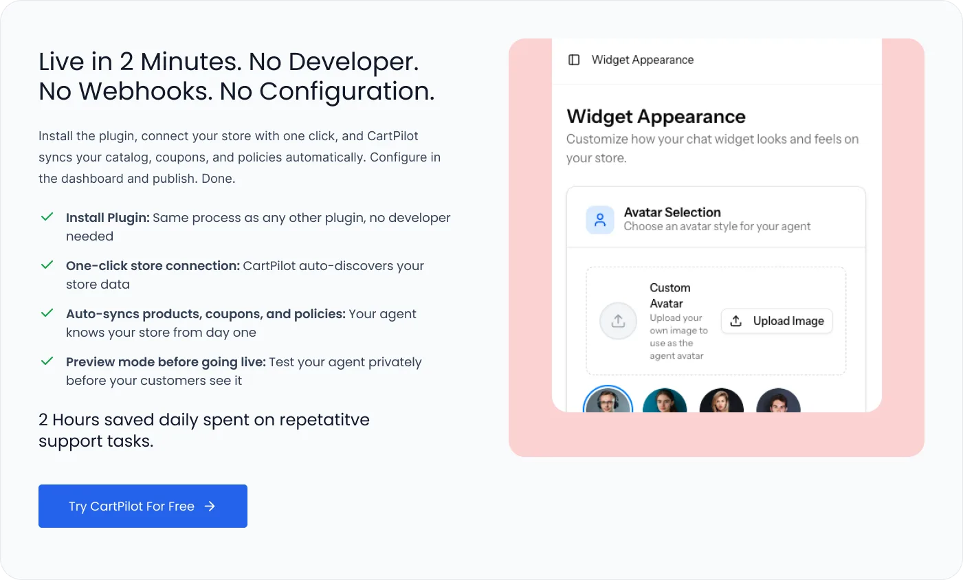 Introducing CartPilot AI Sales Agent: Setup in under 2 minutes