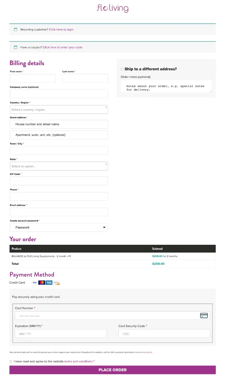 WooCommerce one step checkout template