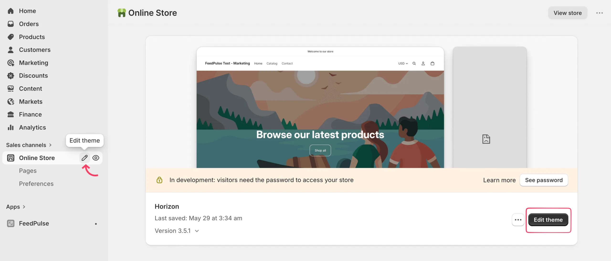 Add your feed to your storefront
