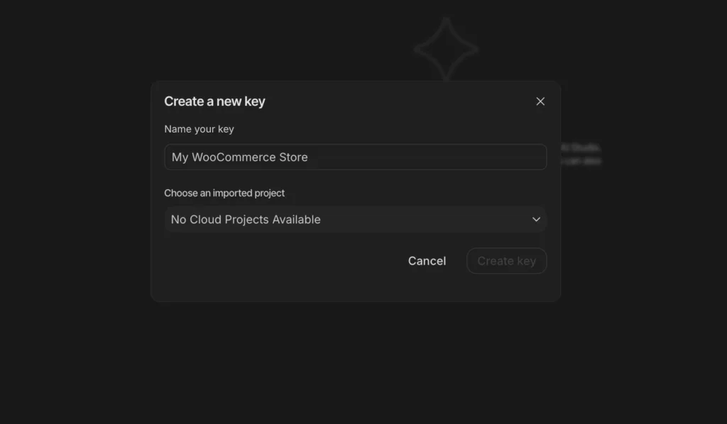 Creating A New Key in Google AI Studio