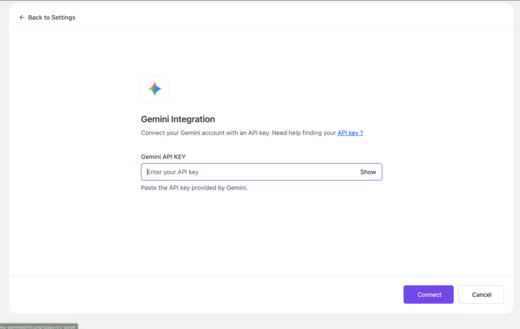 Gemini Integration in TryAura