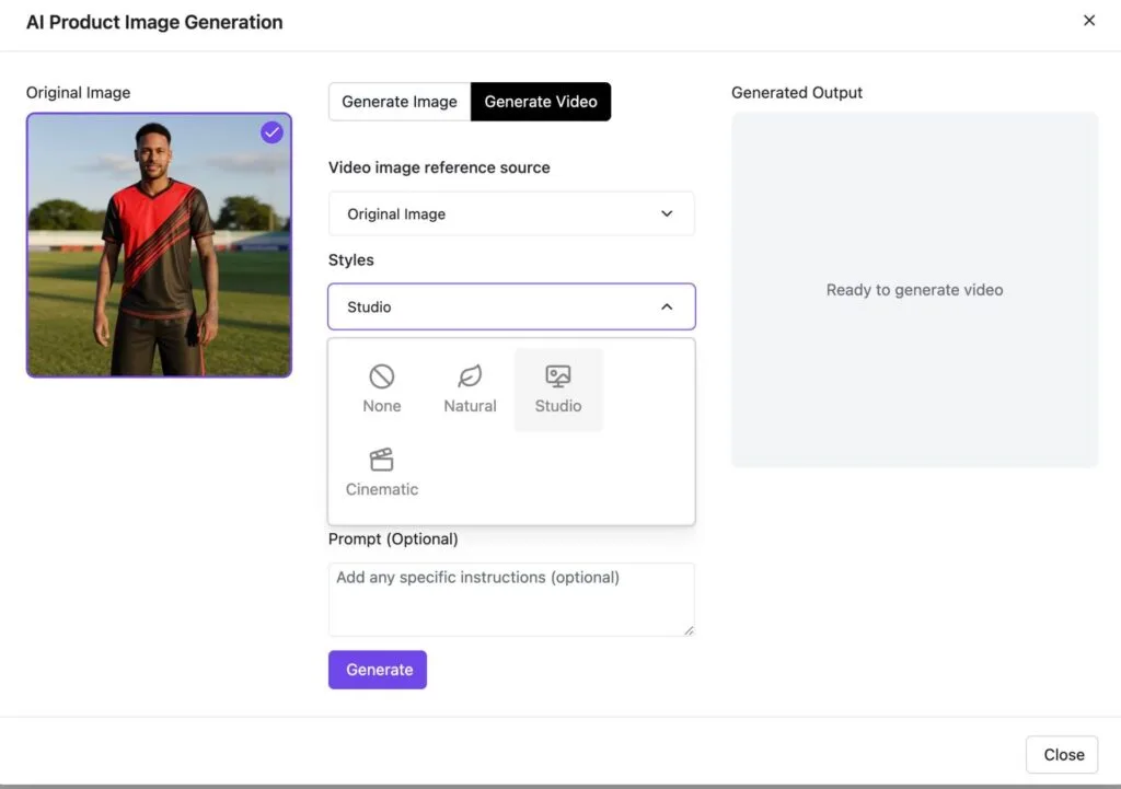 This is a screenshot of studio styles