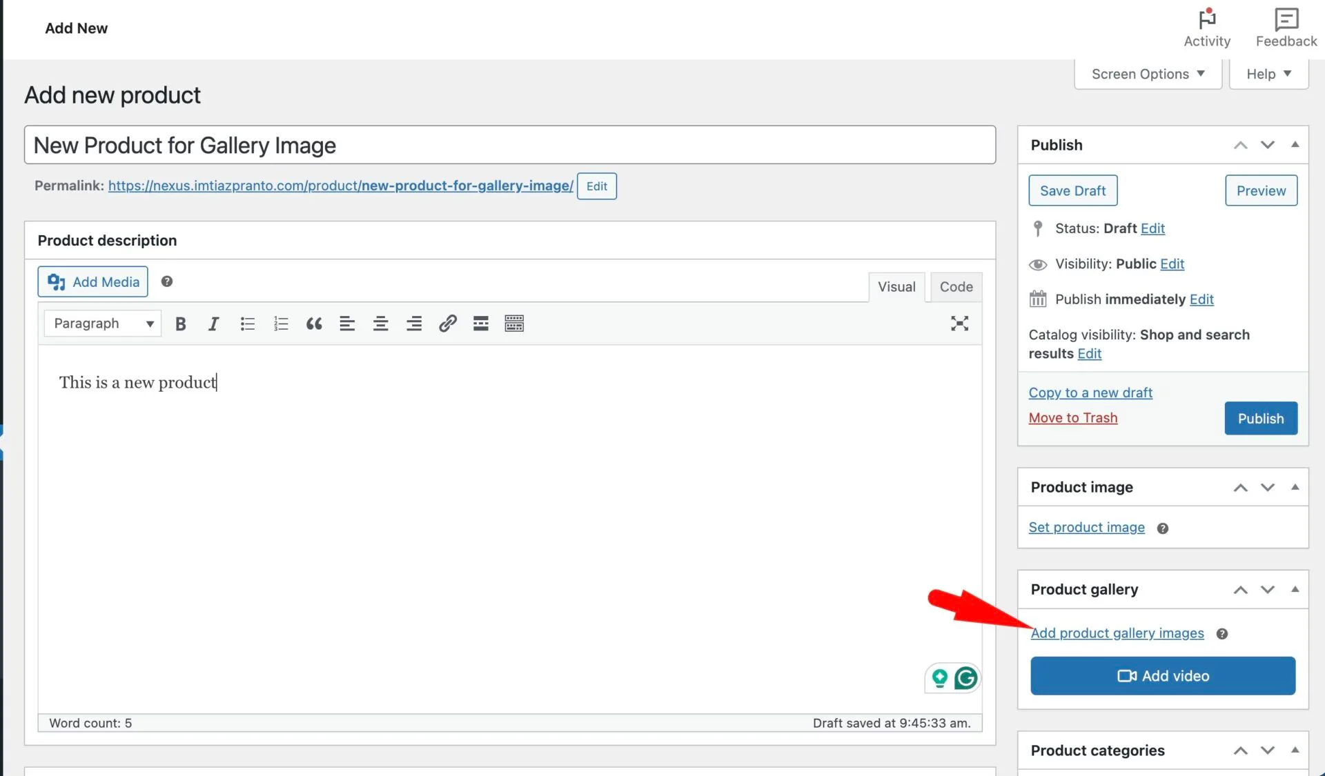 This is a screenshot of adding image