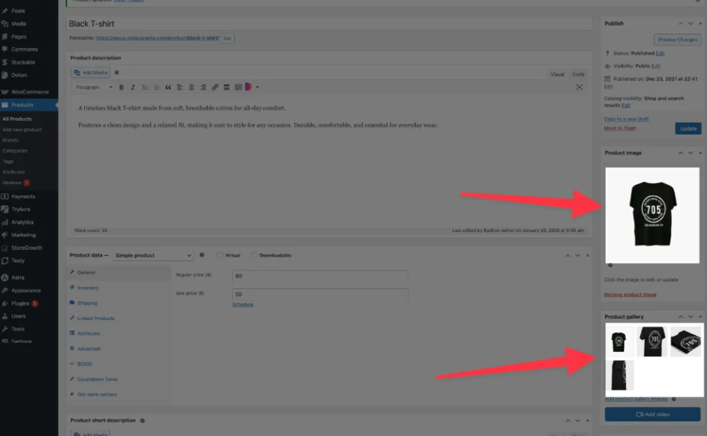 Clicking on Product Images to Open the Product Image Modal